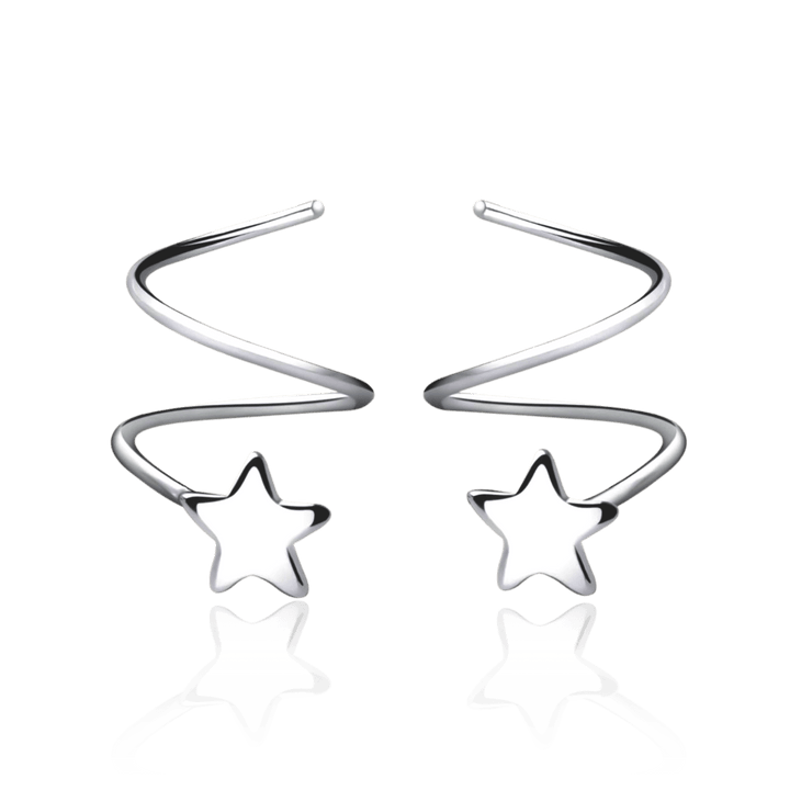 Pendientes de estrella en espiral