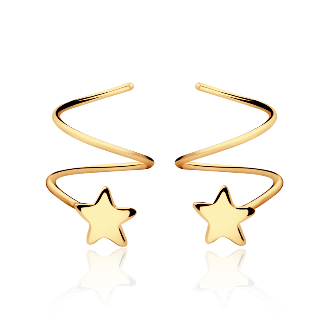 Pendientes de estrella en espiral
