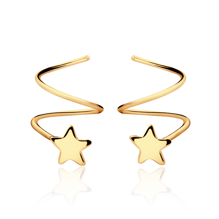Pendientes de estrella en espiral