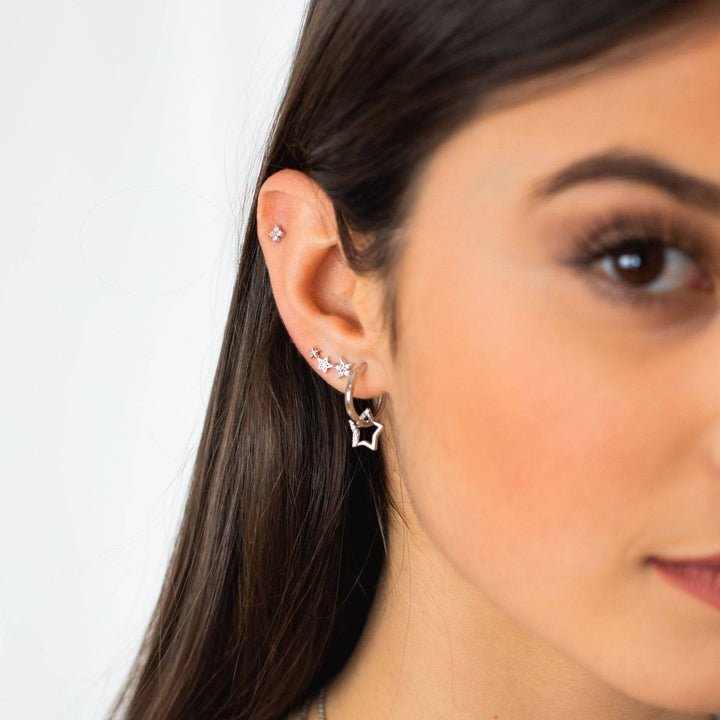 Pendientes de Cristal Mini Flor