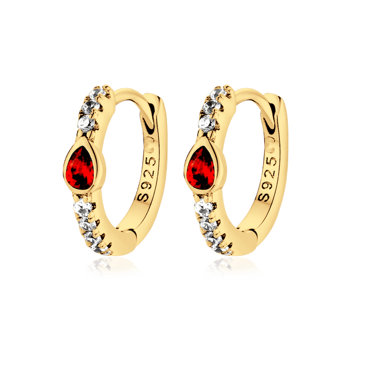 Pendientes Rojo Rubí