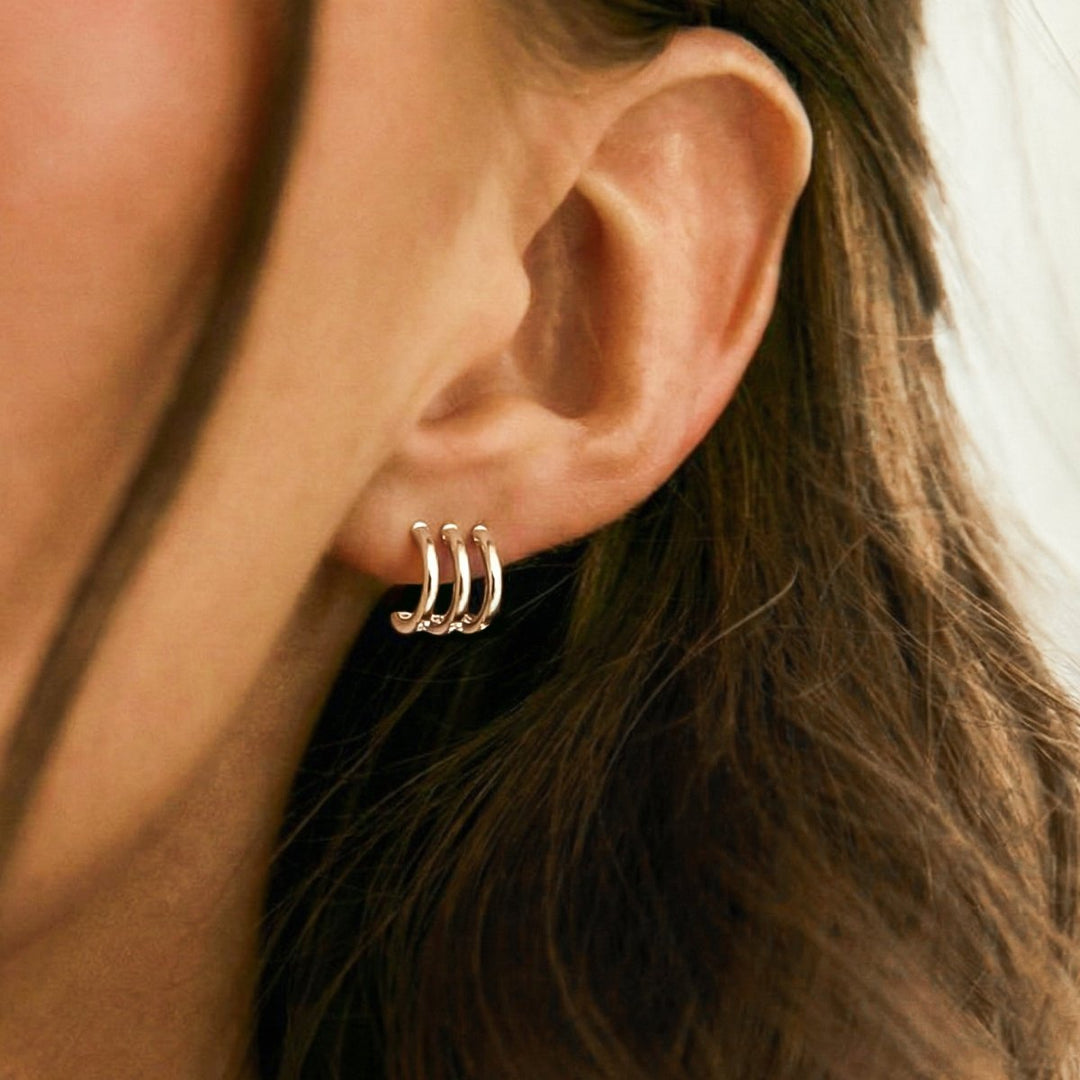Pendientes Semiaro Triple Arcos