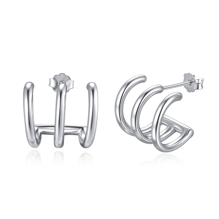 Pendientes Semiaro Triple Arcos