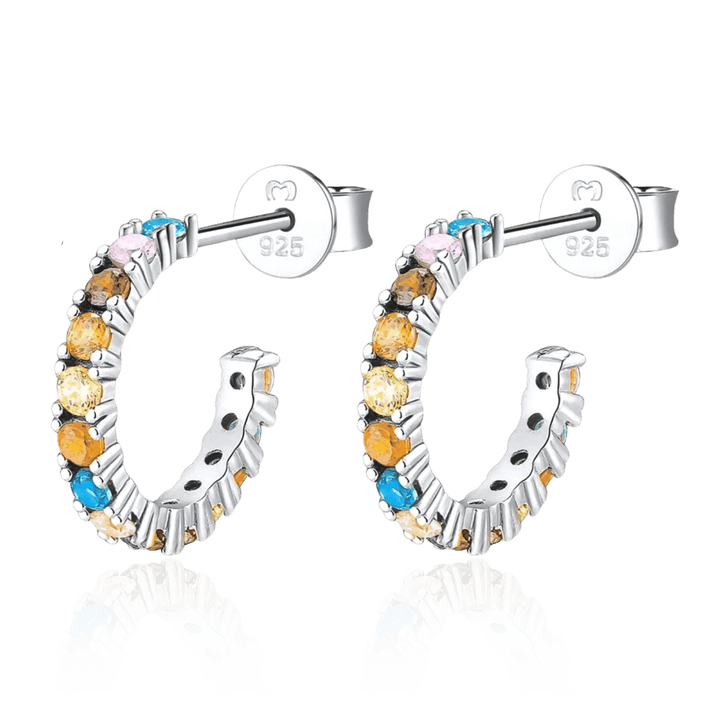Pendientes Semi Argolla Tropical