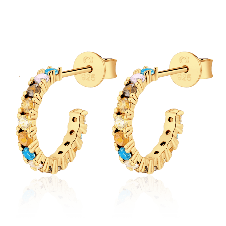 Pendientes Semi Argolla Tropical