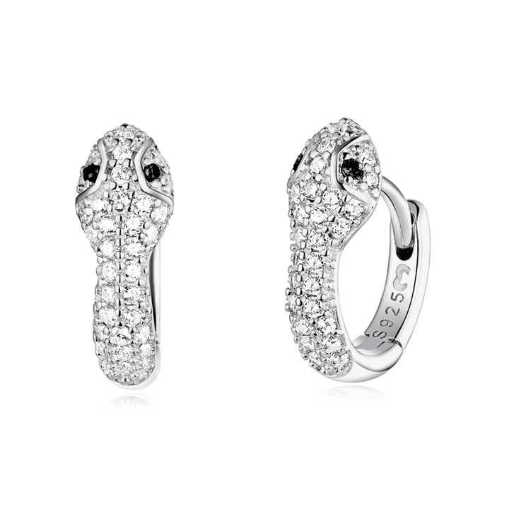 Pendientes Cobra Plateada