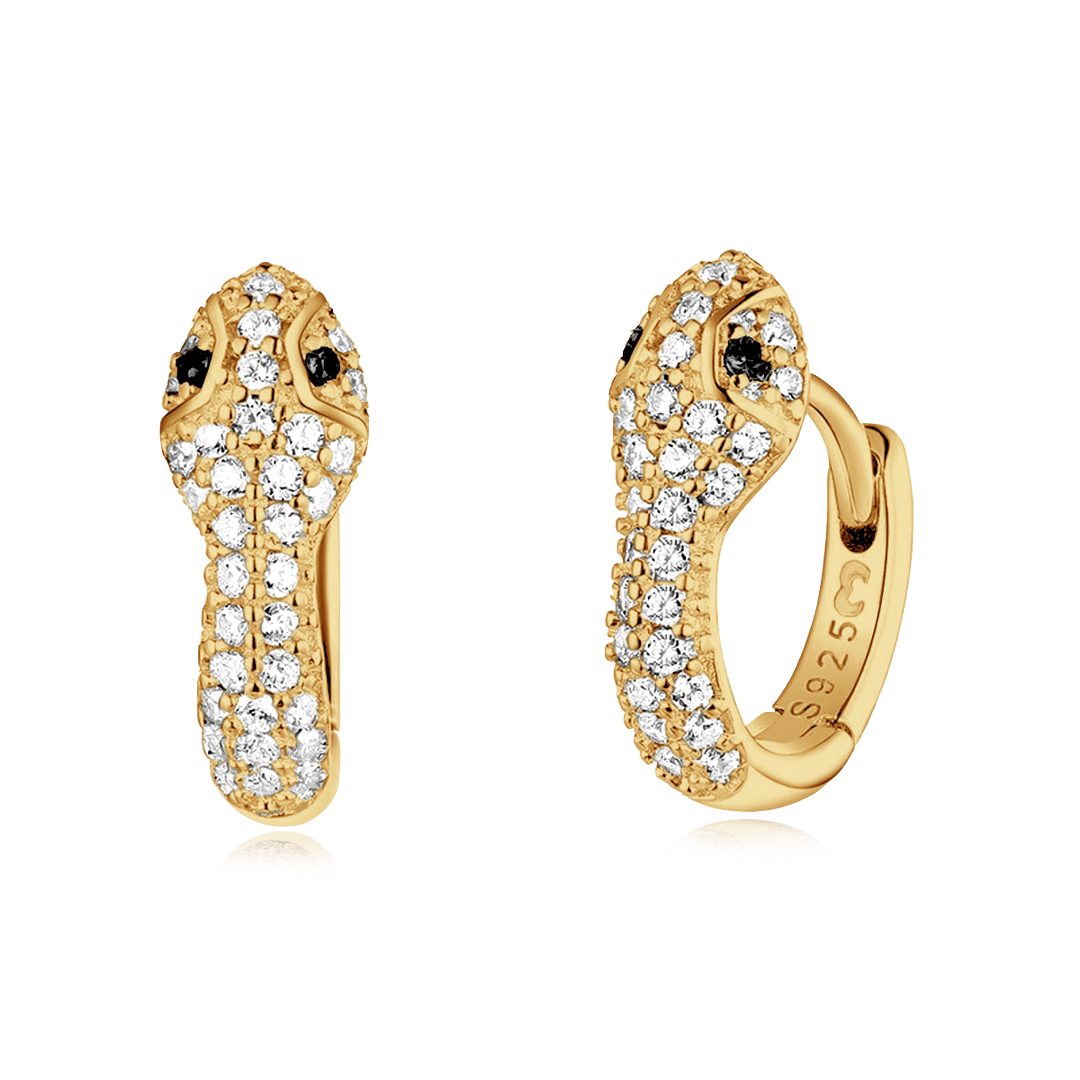 Pendientes Cobra Plateada
