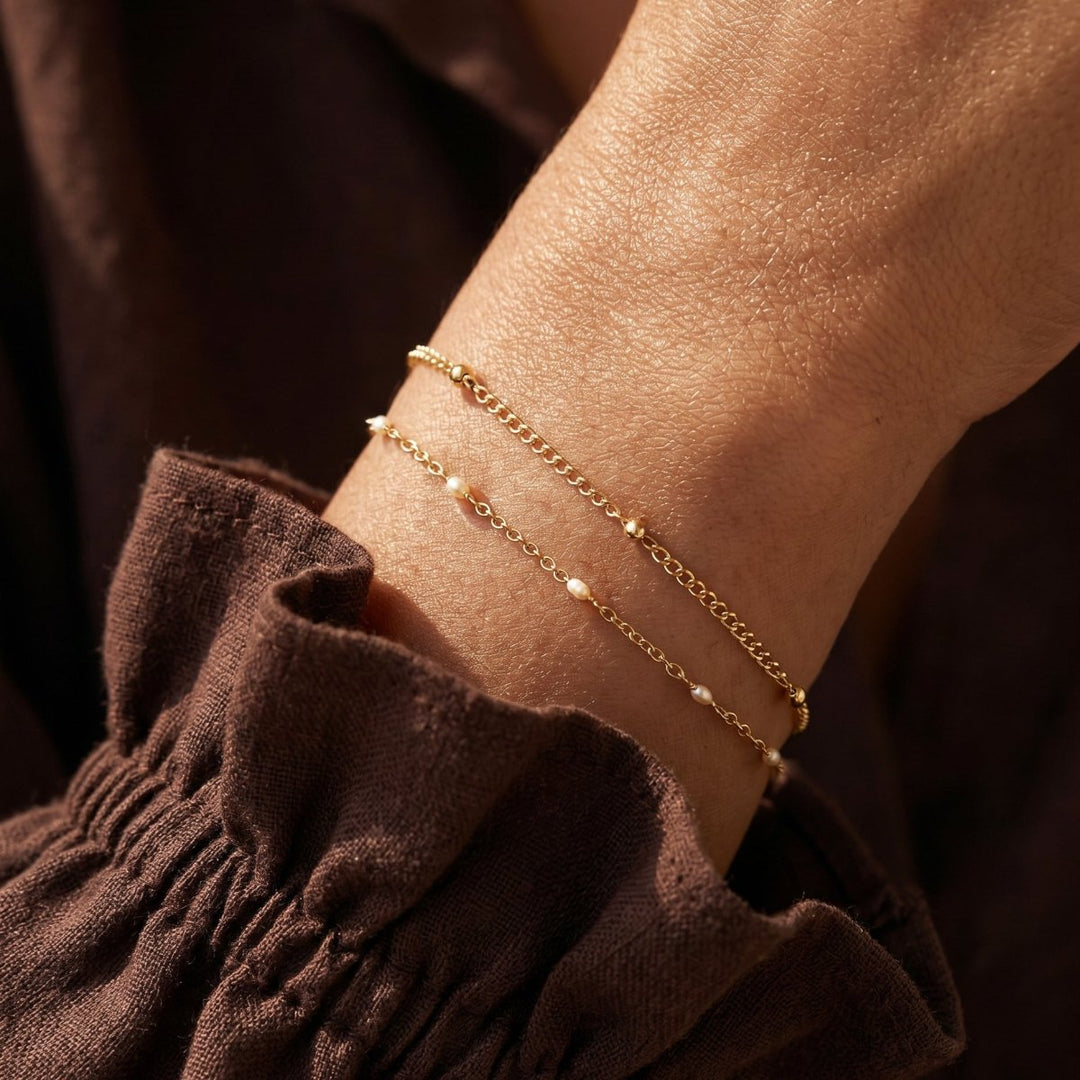 Pulsera de Cuentas Blancas