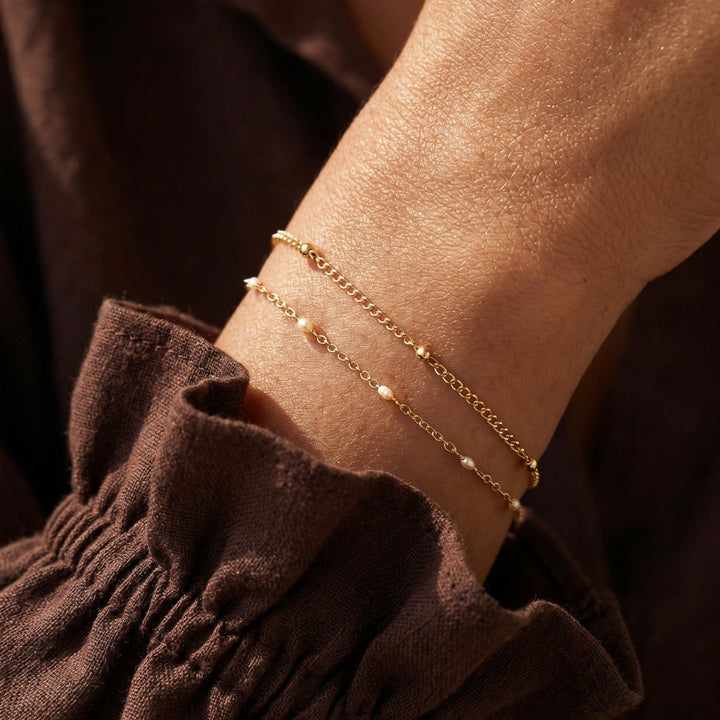 Pulsera de Cuentas Blancas