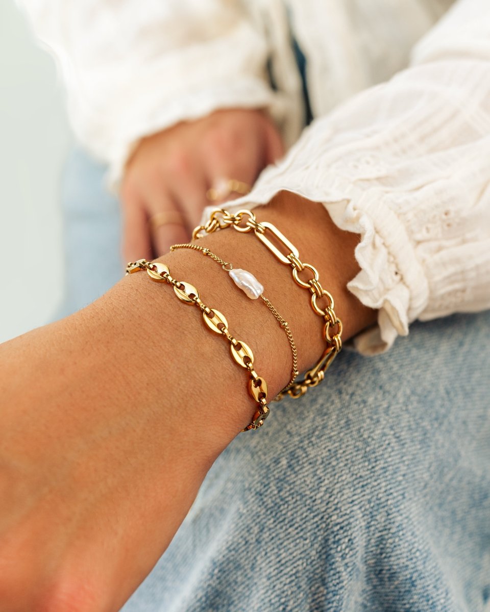 Pulsera de eslabones de anillo