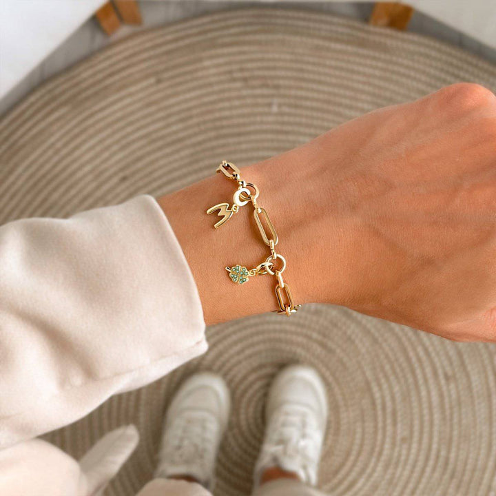 Pulsera de Eslabones y Círculo