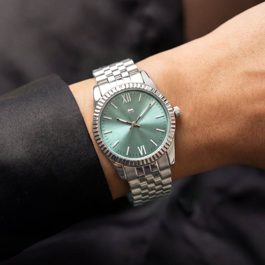 Reloj ~ Century Silver-Soft Green