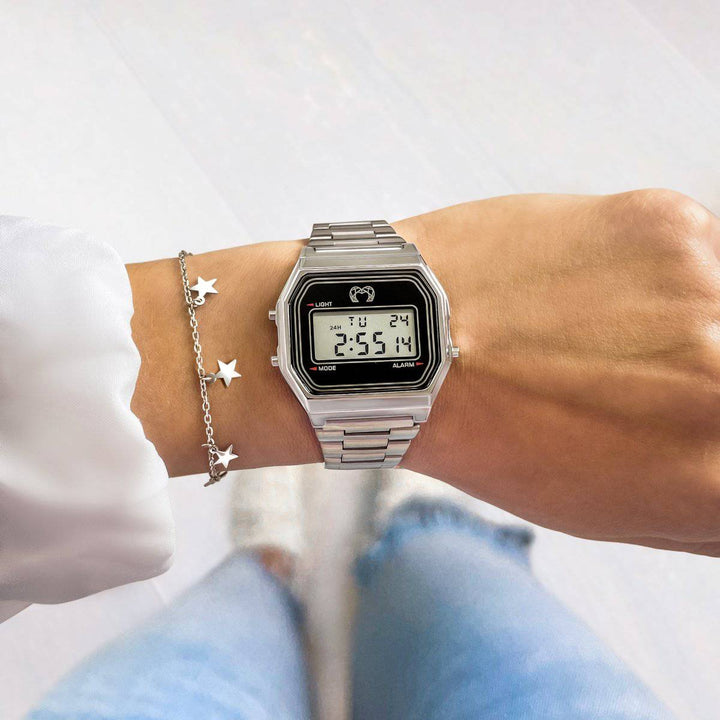 Reloj Digital Vintage ~ Plata