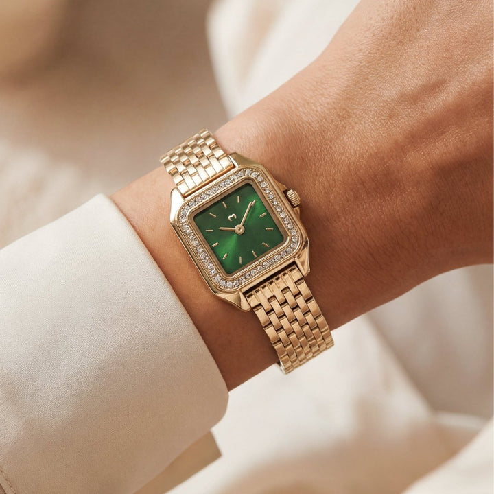 Reloj ~ Hampton Lux Gold-Green
