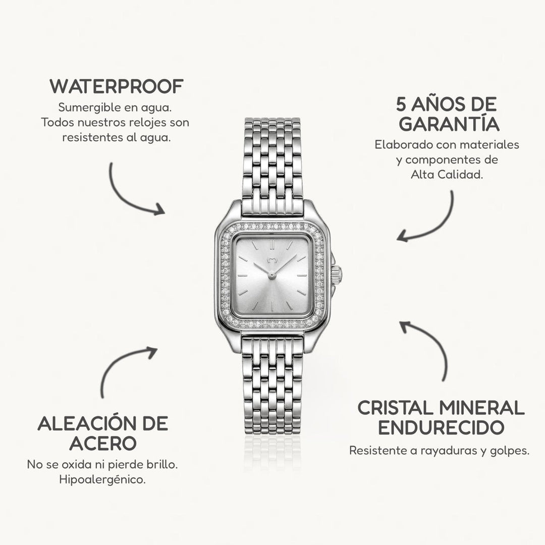 Reloj ~ Hampton Lux Silver