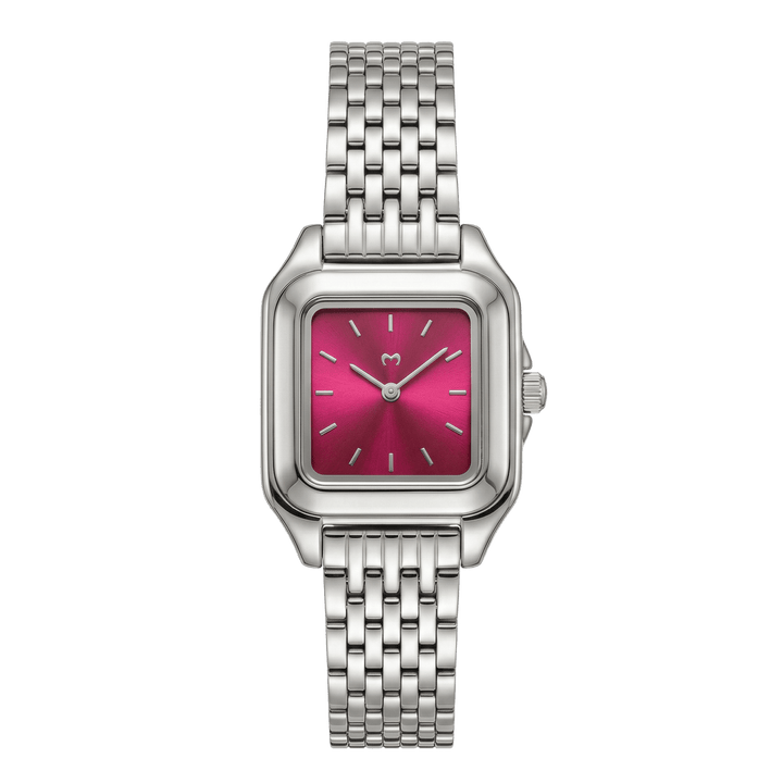 Reloj ~ Hampton Silver-Garnet