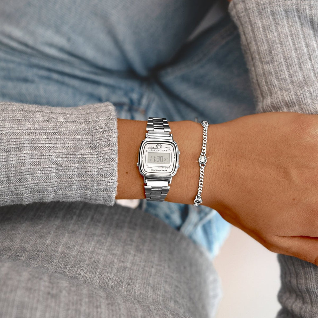 Mini reloj vintage ~ plata