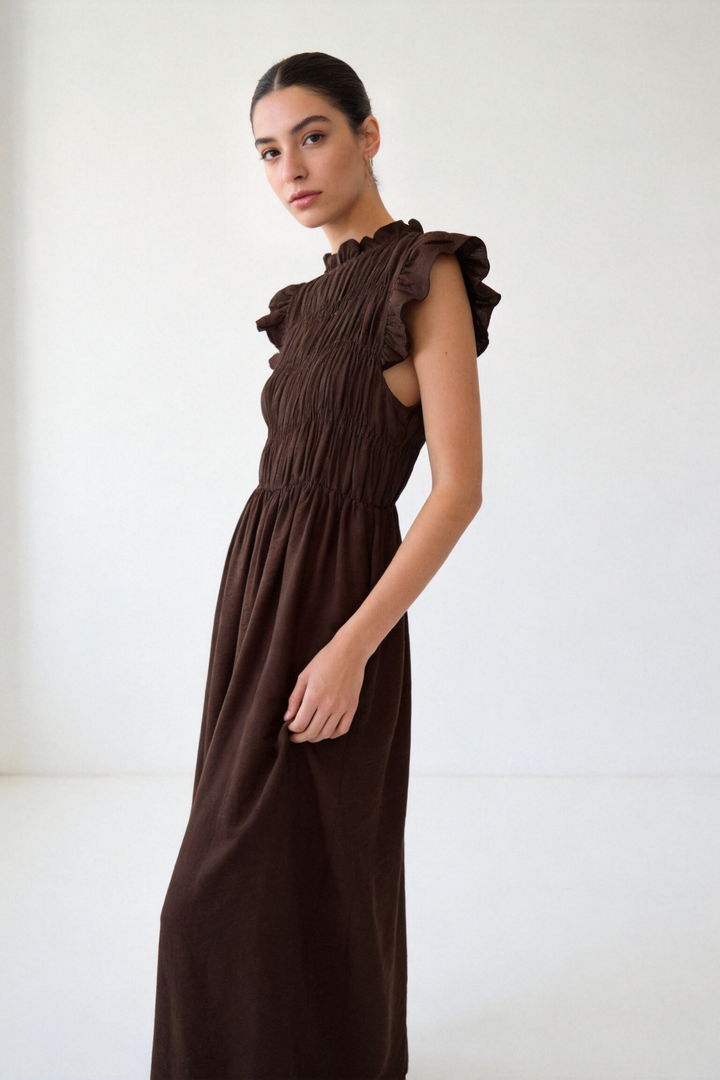 Robe Smockée Volantée