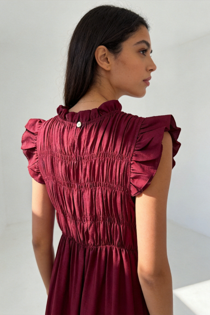 Robe Smockée Volantée