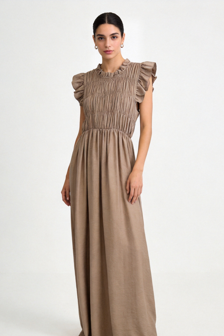Robe Smockée Volantée