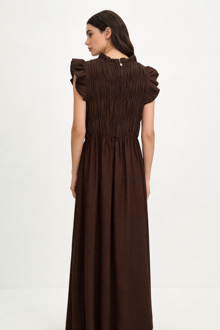 Robe Smockée Volantée