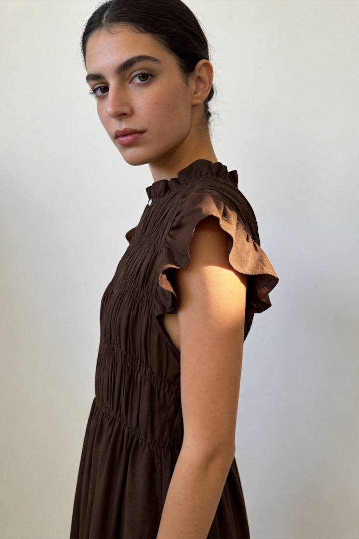 Robe Smockée Volantée