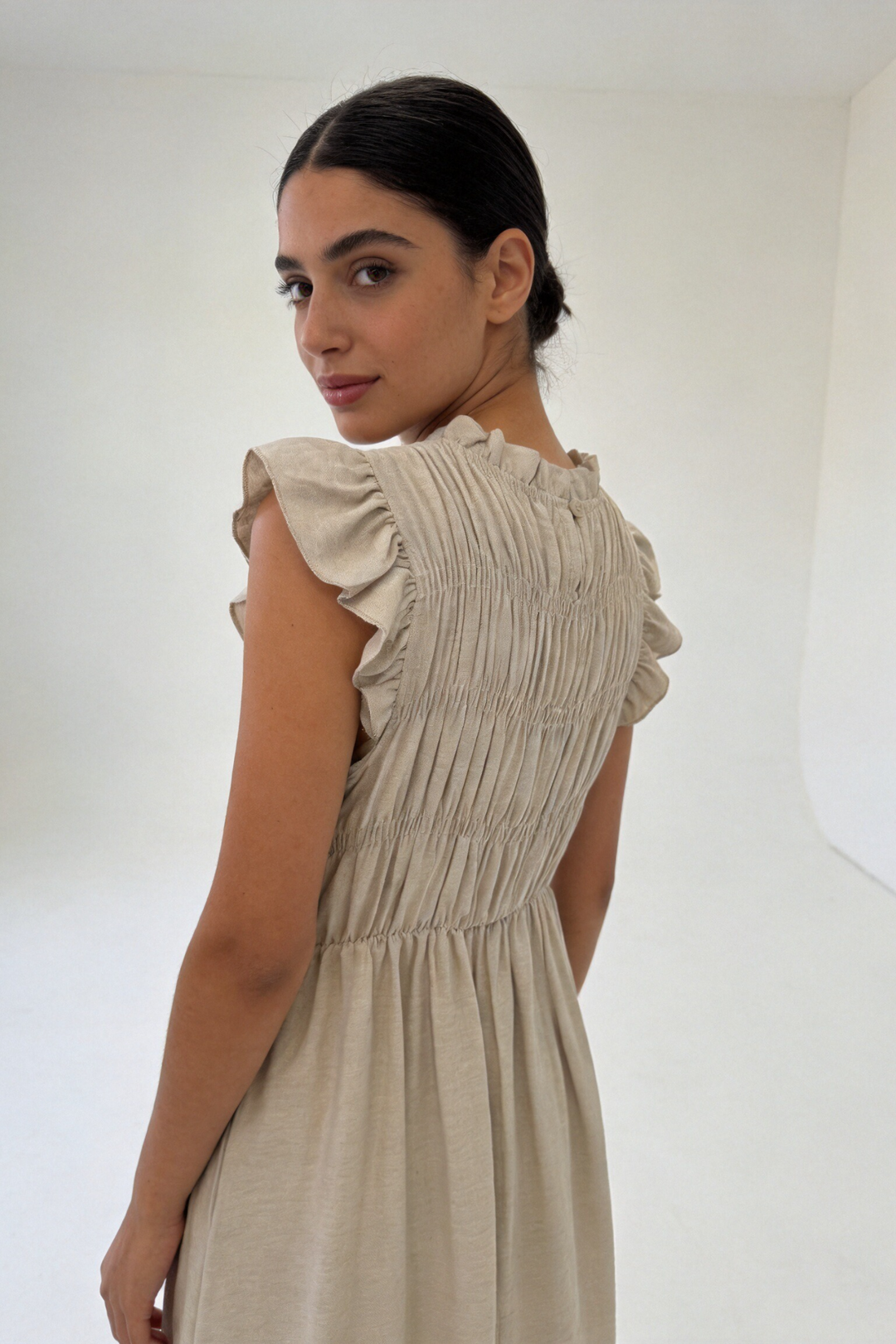 Robe Smockée Volantée