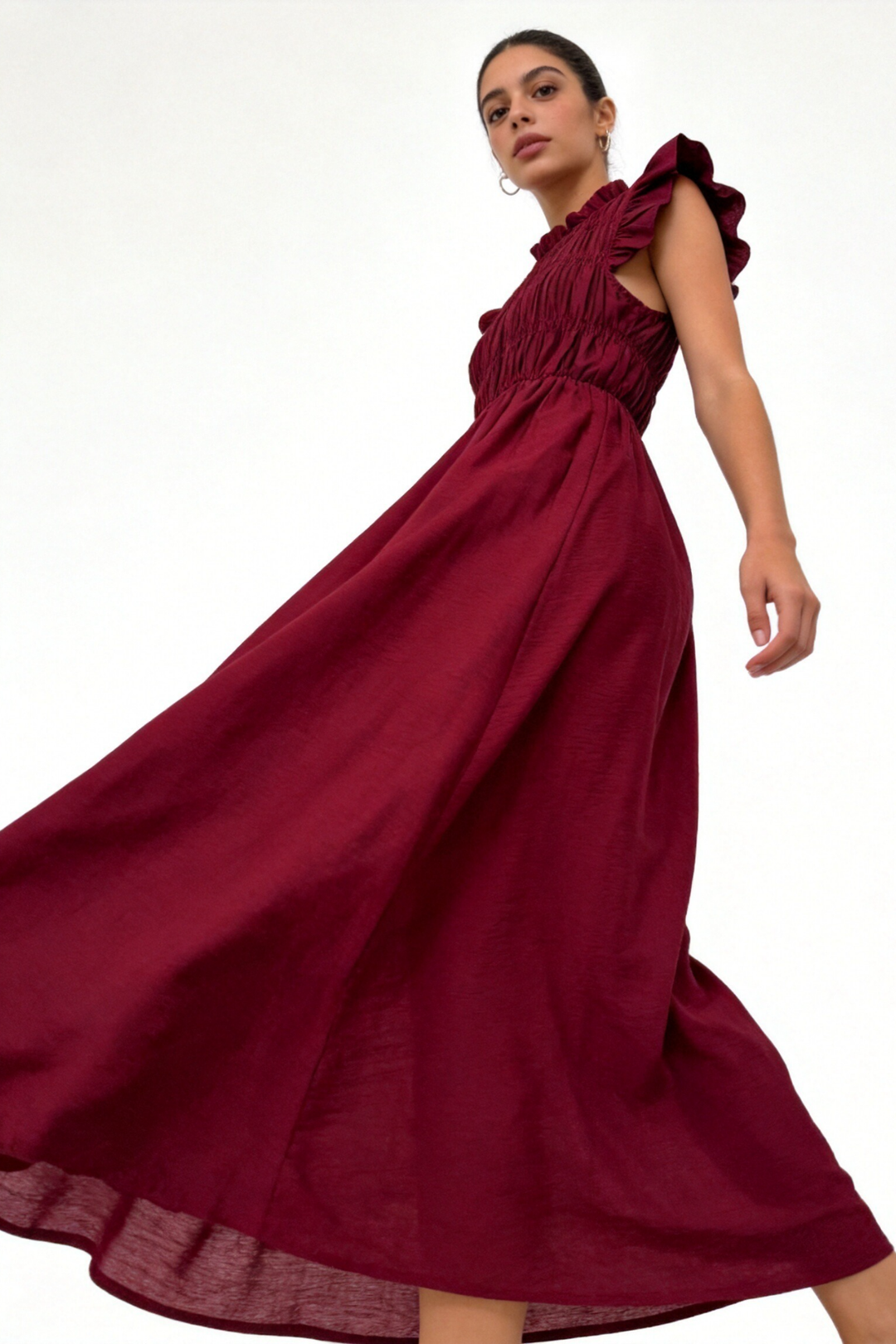 Robe Smockée Volantée