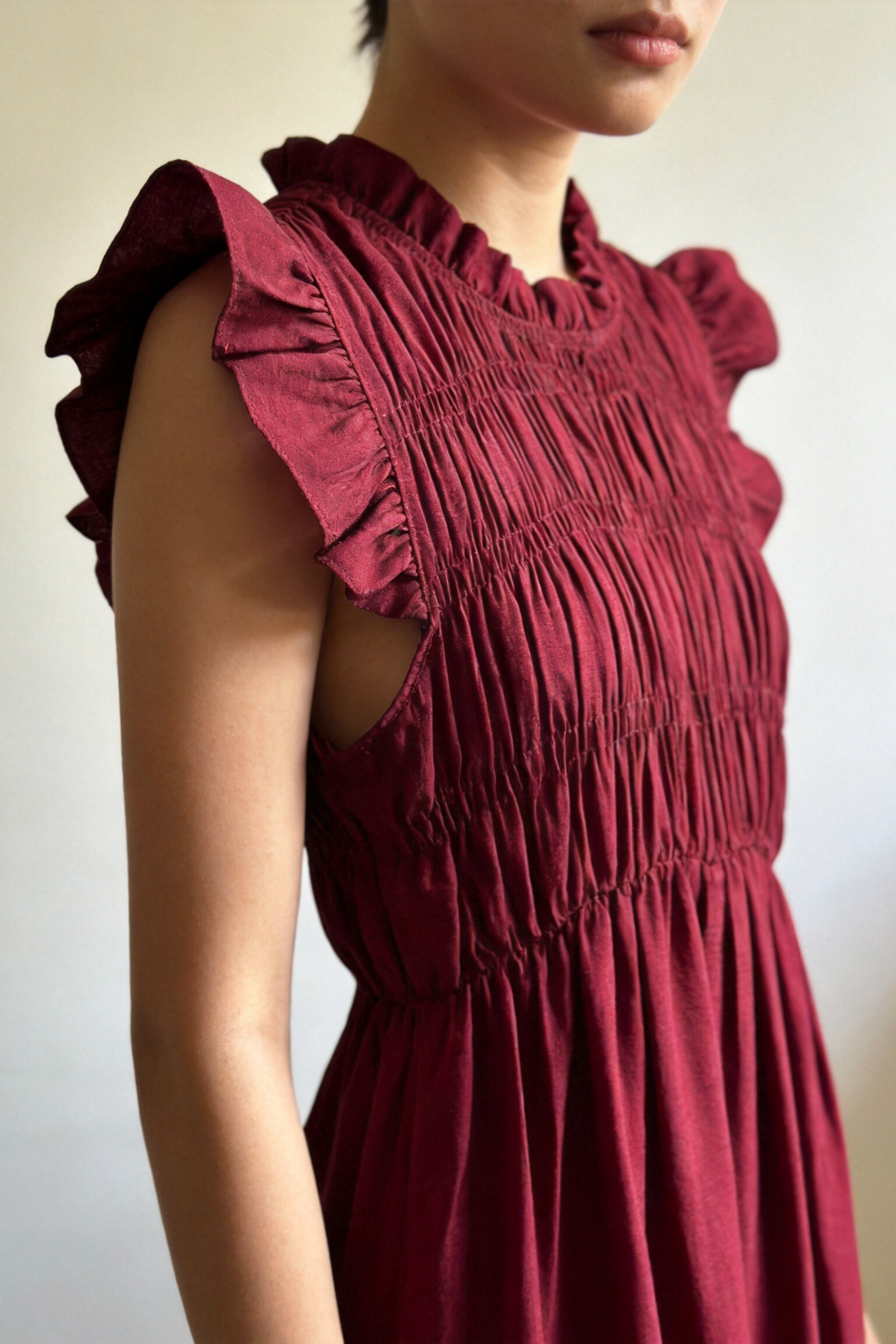 Robe Smockée Volantée